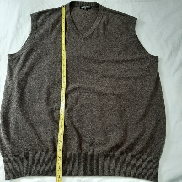 State Cashmere Men's Sweater Vest. 100% Cashmere, Brown. Pre-owned, Size XXL - Picture 11 of 16